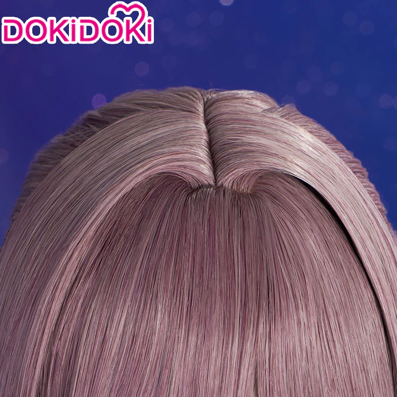 【Dark Ver.  Ready For Ship】DokiDoki Game Honkai: Star Rail Cosplay Herta Wig Long Straight Purple Pink Hair - Image 4