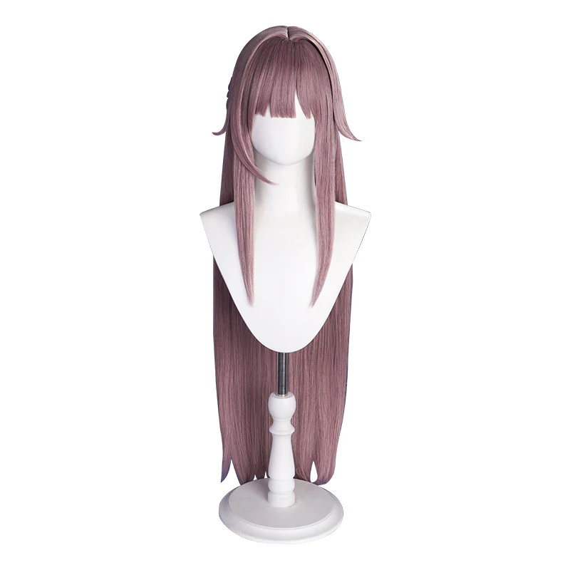 【Dark Ver.  Ready For Ship】DokiDoki Game Honkai: Star Rail Cosplay Herta Wig Long Straight Purple Pink Hair - Image 5