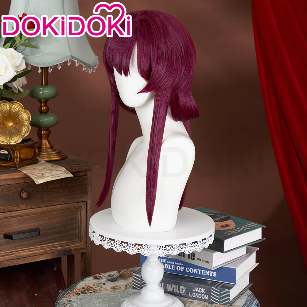 【Ready For Ship】DokiDoki Game Honkai: Star Rail Cosplay Kafka Wig Long Straight Purple Hair / Glasses / Earrings / Ring - Image 11