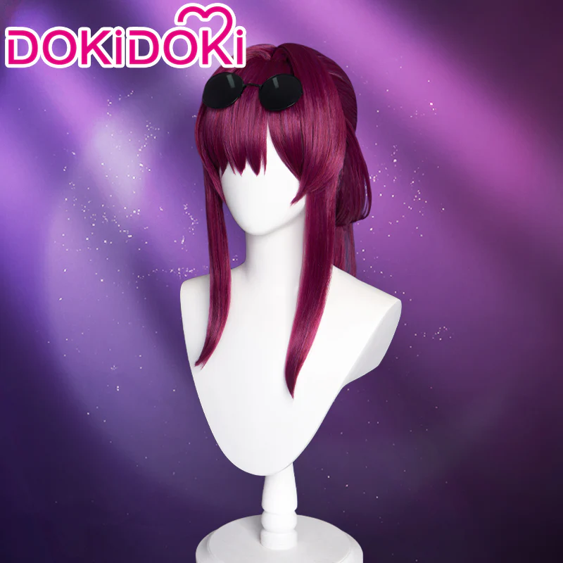 【Ready For Ship】DokiDoki Game Honkai: Star Rail Cosplay Kafka Wig Long Straight Purple Hair / Glasses / Earrings / Ring - Image 3