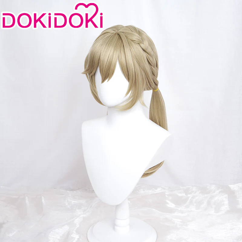 【Ready For Ship】DokiDoki Game Honkai: Star Rail Cosplay Qing Que Wig Long Straight Flaxen Hair / Hair Accessories Qingque - Image 2