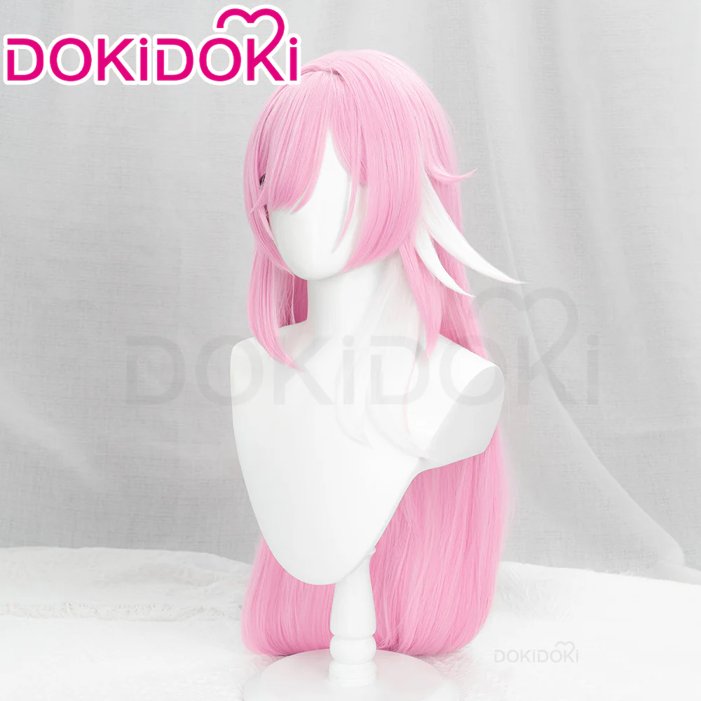 【Ready For Ship】DokiDoki Game Honkai Impact 3 Cosplay Elysia Cosplay Wig / Eyelashes Long Straight Pink Hair - Image 3