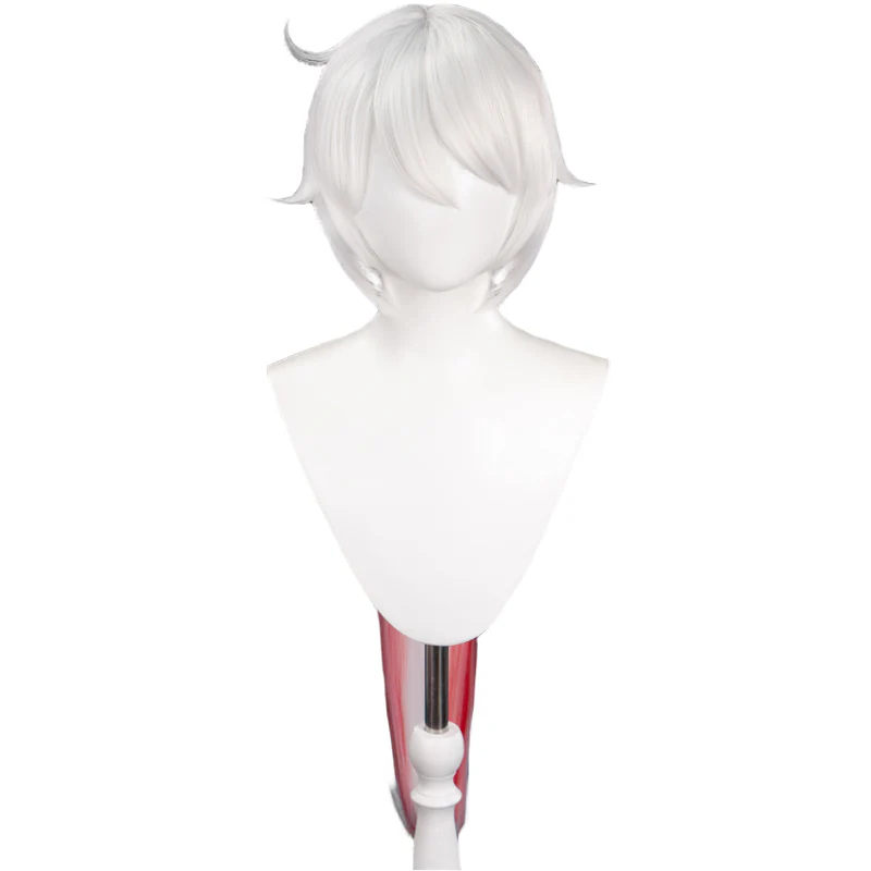 【Ready For Ship】DokiDoki Game Honkai Impact 3 Cosplay Herrscher of Flamescion Kiana Kaslana Cosplay Wig/ Earring Long White Red Ear Clip - Image 5