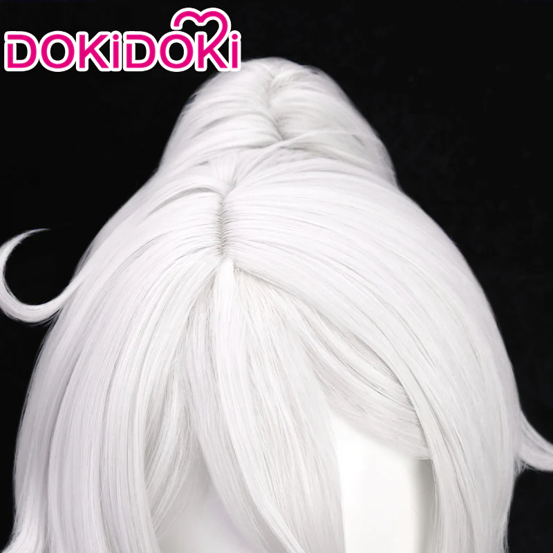 【Ready For Ship】DokiDoki Game Honkai Impact 3 Cosplay Herrscher Of Finality Kiana Kaslana Cosplay Wig/ Earring Long Straight Silver/Purple Gradient Hair Ear Clip - Image 3