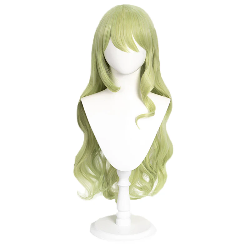 【Ready For Ship】DokiDoki Game Honkai Impact 3 Cosplay Mobius Cosplay Wig Long Curly Green - Image 5