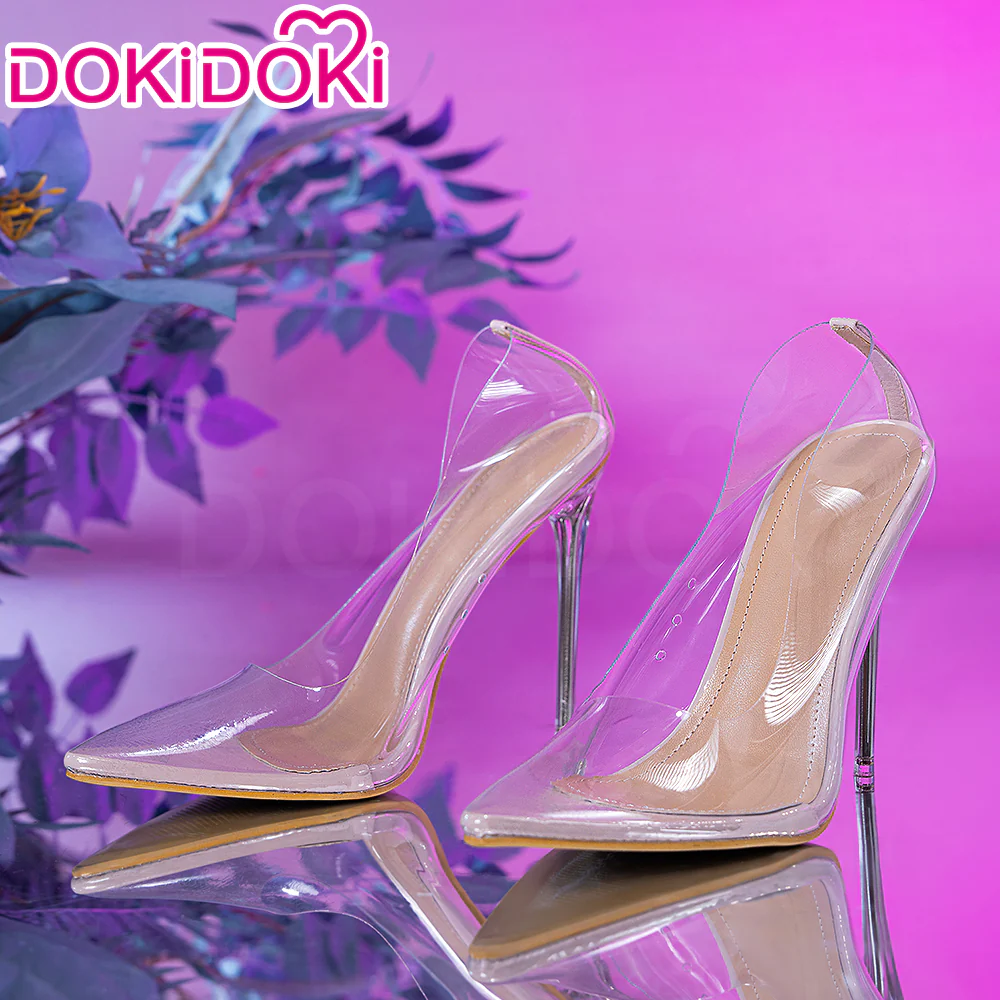 DokiDoki Game Honkai Impact 3rd Cosplay Elysia Shoes Transparent High Heels Elegy of the Flower Doujin