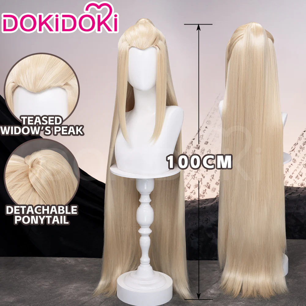 【Ready For Ship】DokiDoki Game Honkai: Nexus Anima Cosplay Victus Wig Long Straight Blond Hair The 1st Sovereign