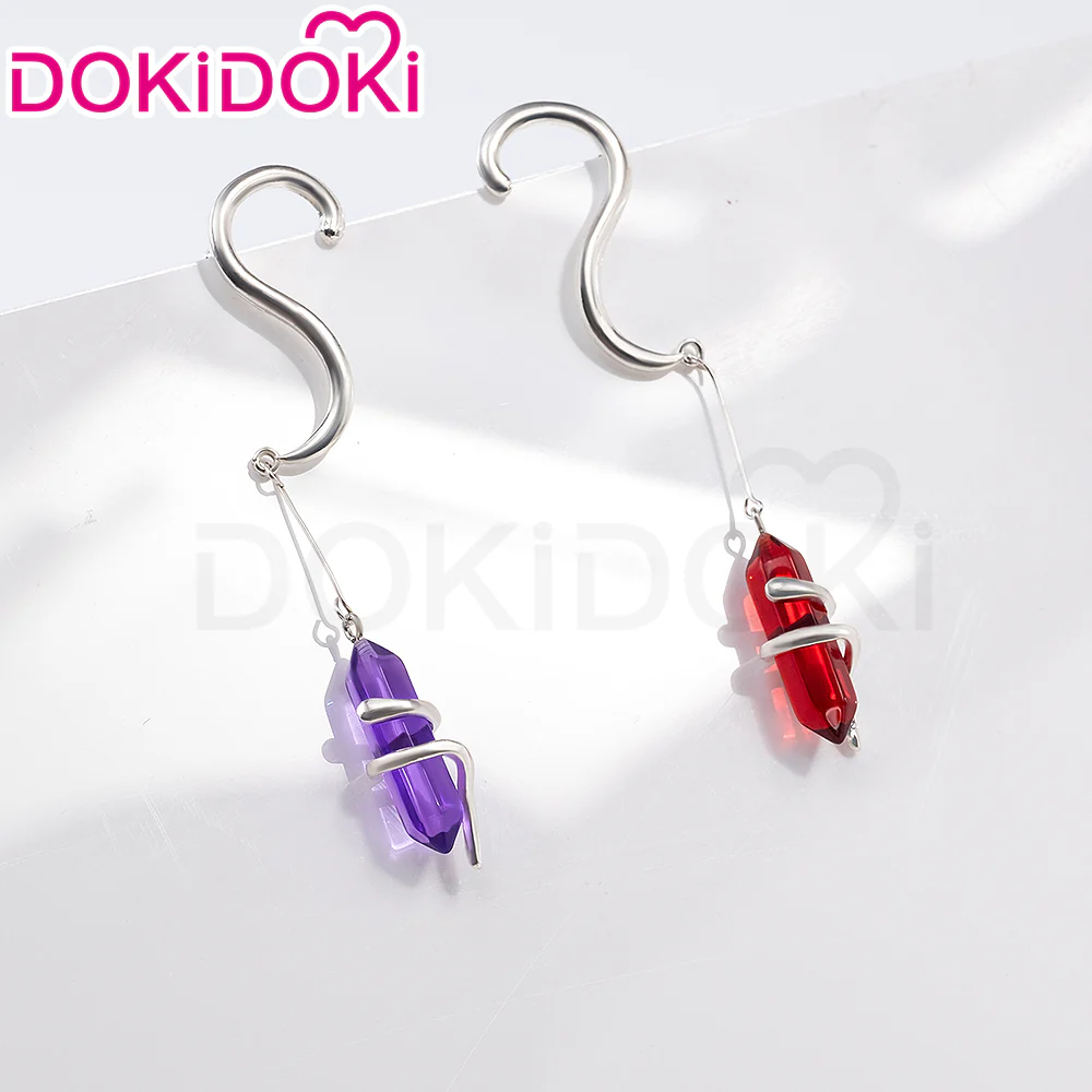 【Ready For Ship】DokiDoki Game Honkai: Star Rail Cosplay Acheron/ Second Form Wig Long Straight Purple/ Grey Gradient Hair/ Tattoo Stickers - Image 13