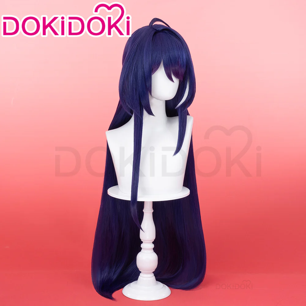 【Ready For Ship】DokiDoki Game Honkai: Star Rail Cosplay Acheron/ Second Form Wig Long Straight Purple/ Grey Gradient Hair/ Tattoo Stickers - Image 3