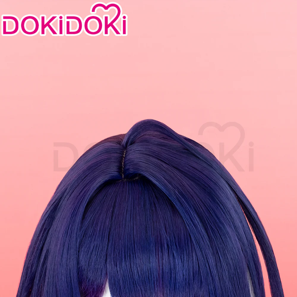 【Ready For Ship】DokiDoki Game Honkai: Star Rail Cosplay Acheron/ Second Form Wig Long Straight Purple/ Grey Gradient Hair/ Tattoo Stickers - Image 5