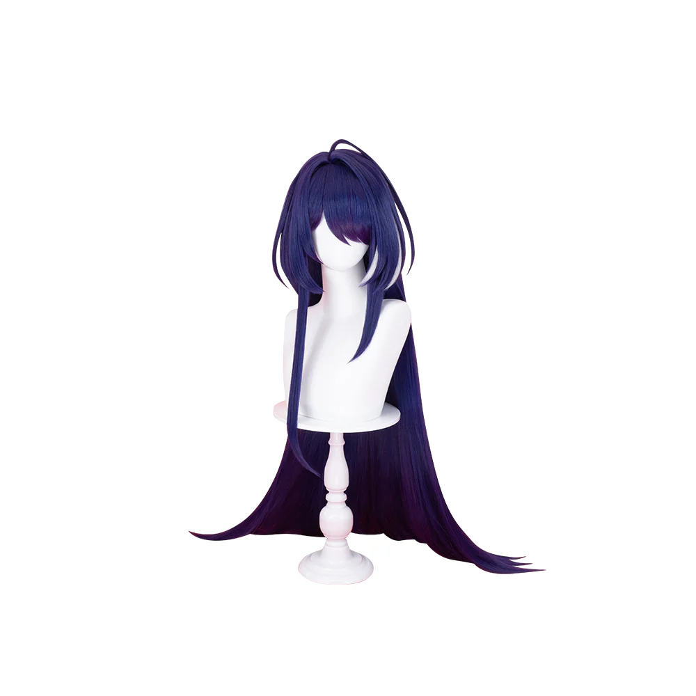 【Ready For Ship】DokiDoki Game Honkai: Star Rail Cosplay Acheron/ Second Form Wig Long Straight Purple/ Grey Gradient Hair/ Tattoo Stickers - Image 6