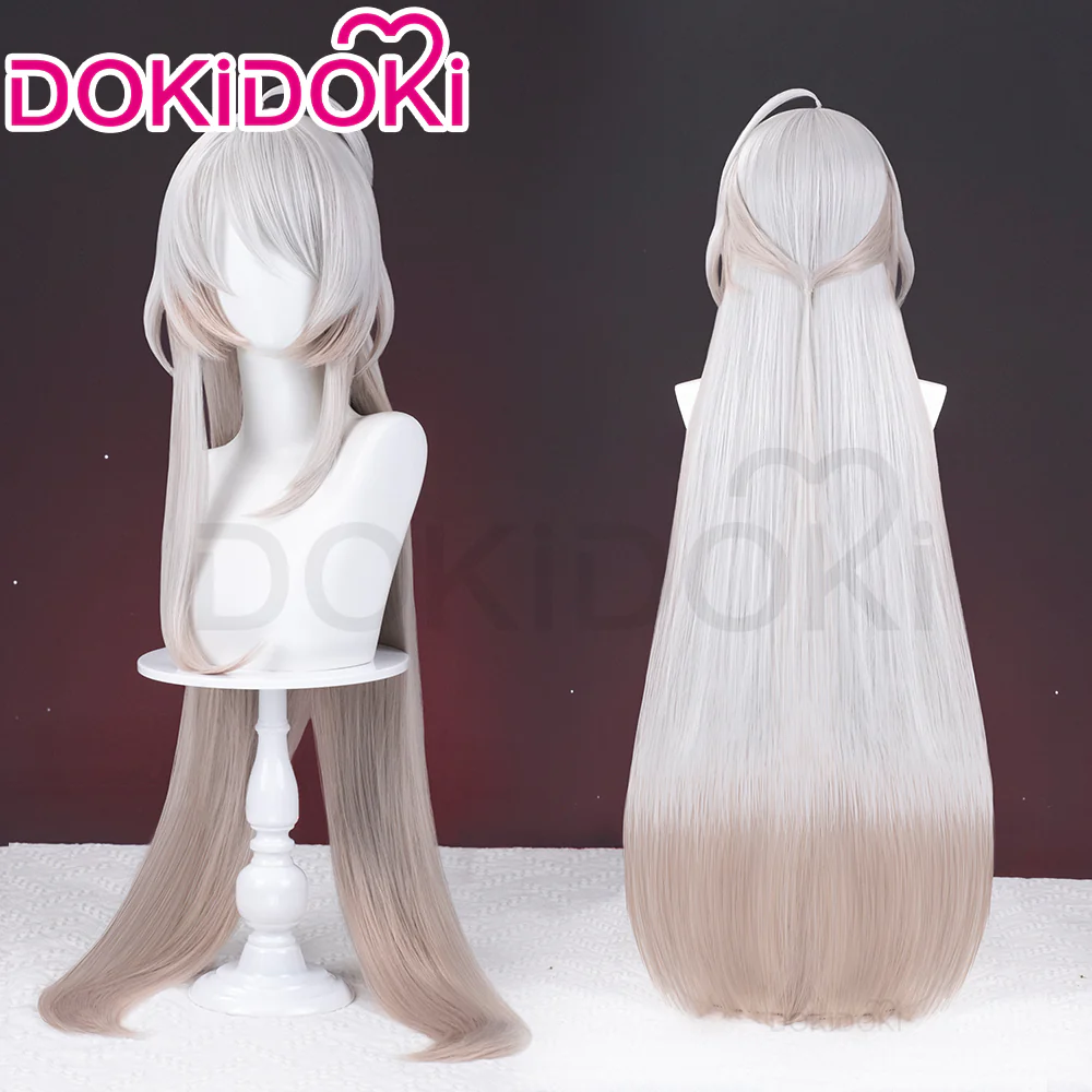 【Ready For Ship】DokiDoki Game Honkai: Star Rail Cosplay Acheron/ Second Form Wig Long Straight Purple/ Grey Gradient Hair/ Tattoo Stickers - Image 7