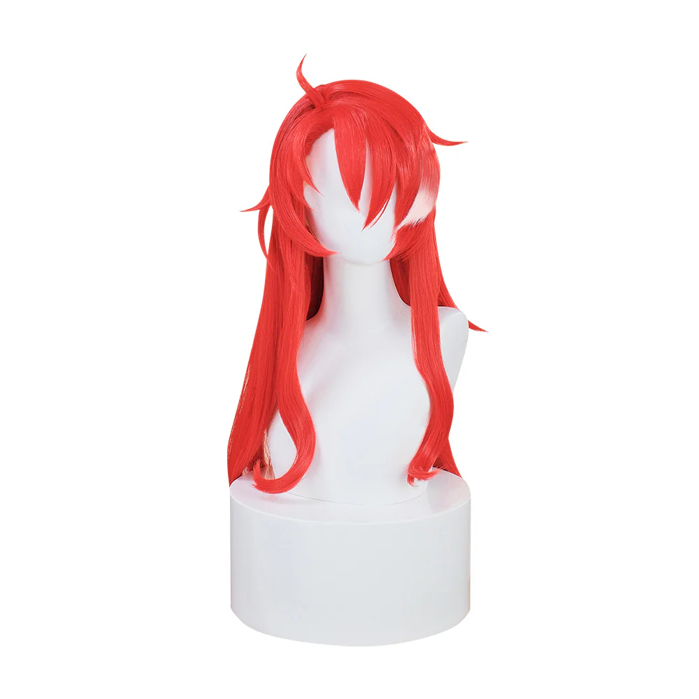 【Ready For Ship】DokiDoki Game Honkai: Star Rail Cosplay Argenti Wig Long Curly Red Hair / Earring / Cross - Image 6