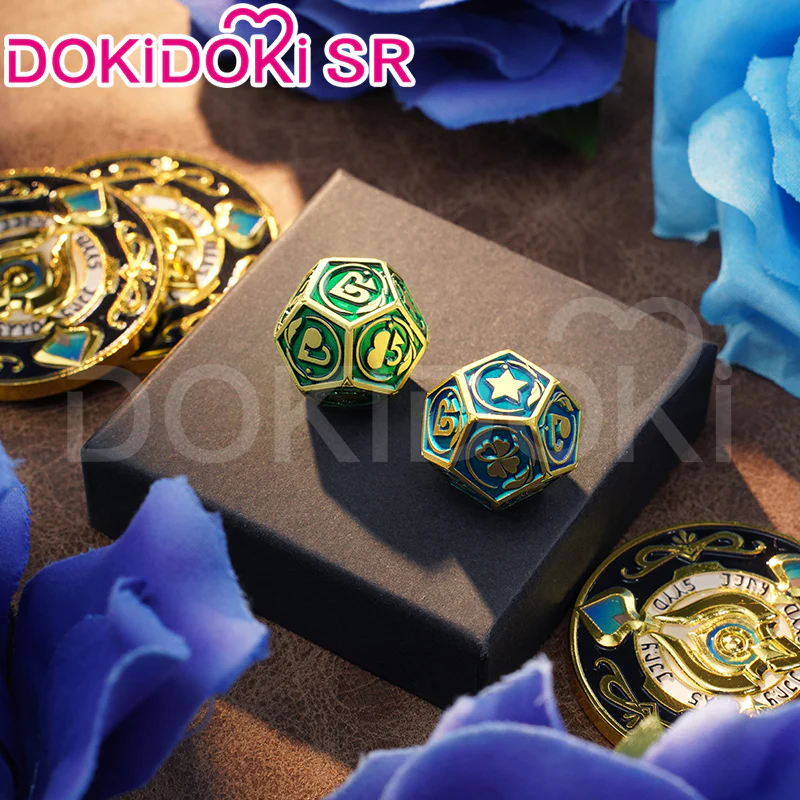 【Partially Ready For Ship】DokiDoki Game Honkai: Star Rail Cosplay Aventurine Bargaining Chip Props Accessory Coin / Dice - Image 11