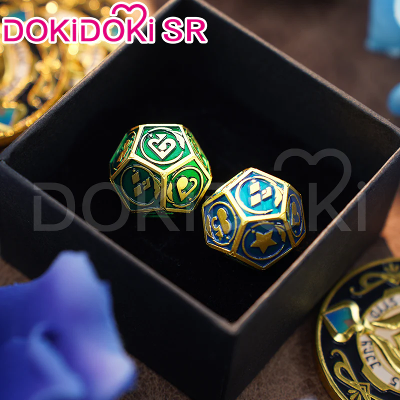 【Partially Ready For Ship】DokiDoki Game Honkai: Star Rail Cosplay Aventurine Bargaining Chip Props Accessory Coin / Dice - Image 13