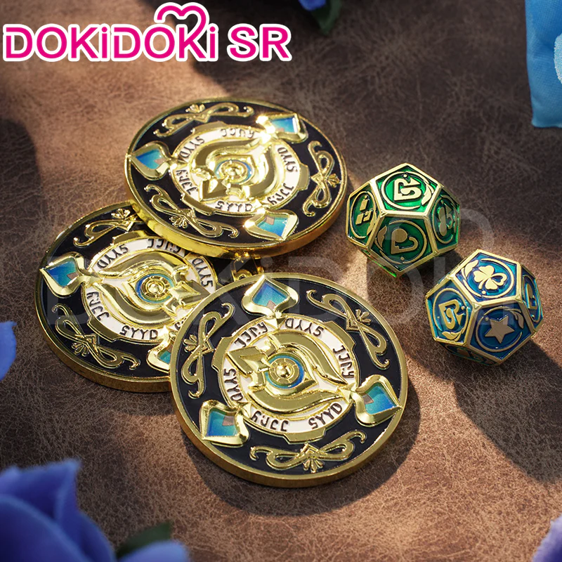 【Partially Ready For Ship】DokiDoki Game Honkai: Star Rail Cosplay Aventurine Bargaining Chip Props Accessory Coin / Dice - Image 2