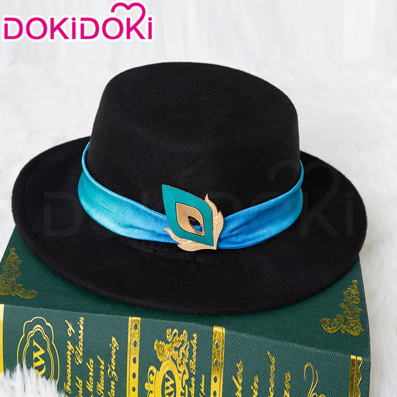 【Partially Ready For Ship】DokiDoki Game Honkai: Star Rail Cosplay Aventurine Wig / Ear Clip / Hat / Bracelet Short Straight Yellow Hair Shajin/ Tattoo Stickers / Glasses Sunglasses / Poker Prop - Image 18