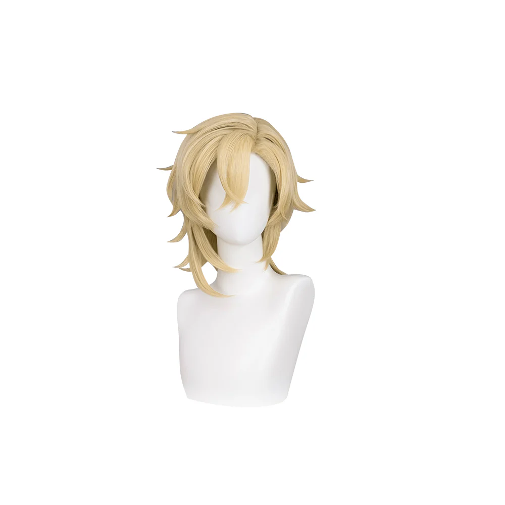 【Partially Ready For Ship】DokiDoki Game Honkai: Star Rail Cosplay Aventurine Wig / Ear Clip / Hat / Bracelet Short Straight Yellow Hair Shajin/ Tattoo Stickers / Glasses Sunglasses / Poker Prop - Image 5