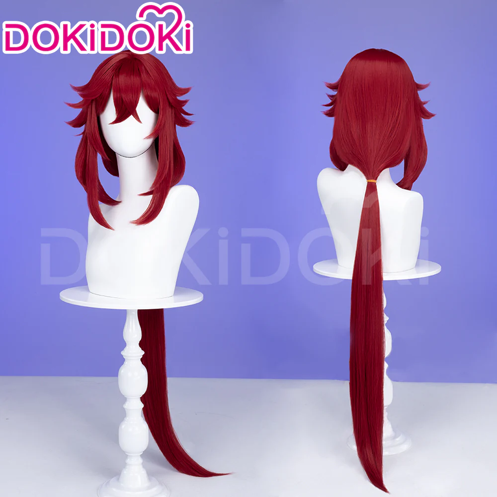 【Ready For Ship】DokiDoki Game Honkai: Star Rail Cosplay Caterina Wig Long Straight Red Hair