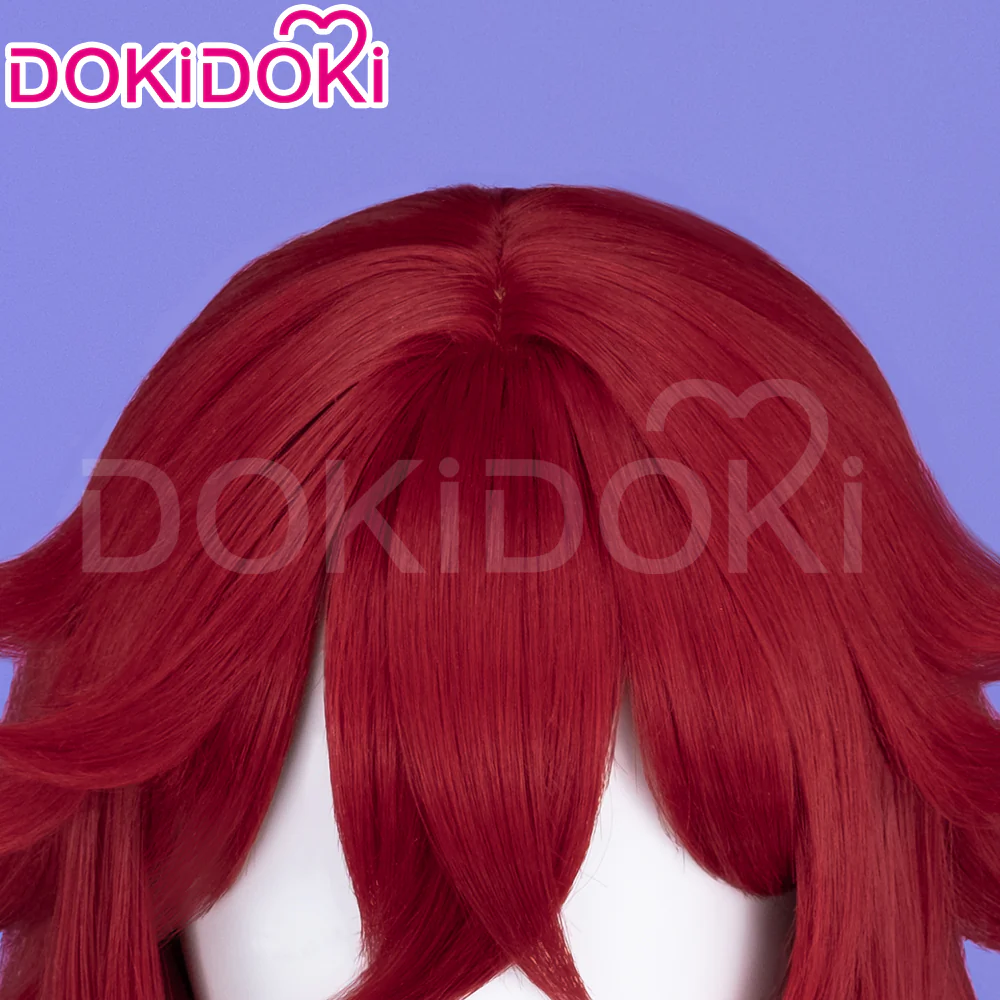 【Ready For Ship】DokiDoki Game Honkai: Star Rail Cosplay Caterina Wig Long Straight Red Hair - Image 4