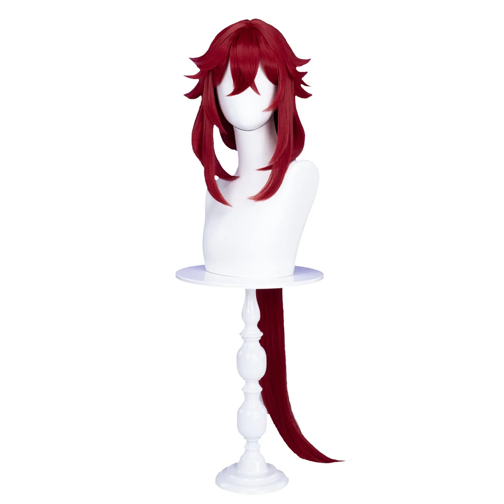 【Ready For Ship】DokiDoki Game Honkai: Star Rail Cosplay Caterina Wig Long Straight Red Hair - Image 5
