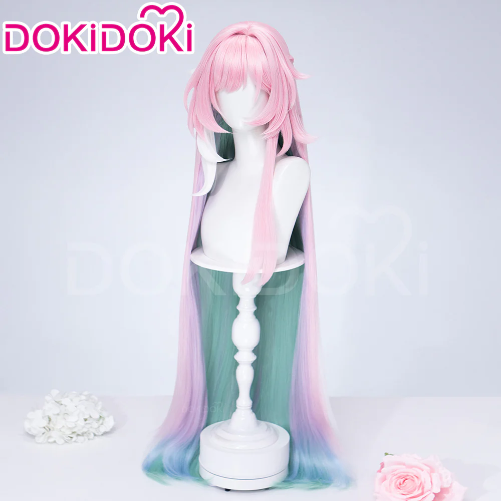 【Partially Ready For Ship】DokiDoki Game Honkai: Star Rail Cosplay Cyrene Wig Short Curly Light Dark Pink Gradient Hair / Head Accessory Set - Image 10