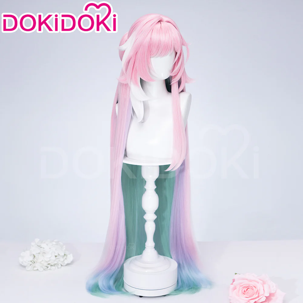 【Partially Ready For Ship】DokiDoki Game Honkai: Star Rail Cosplay Cyrene Wig Short Curly Light Dark Pink Gradient Hair / Head Accessory Set - Image 11
