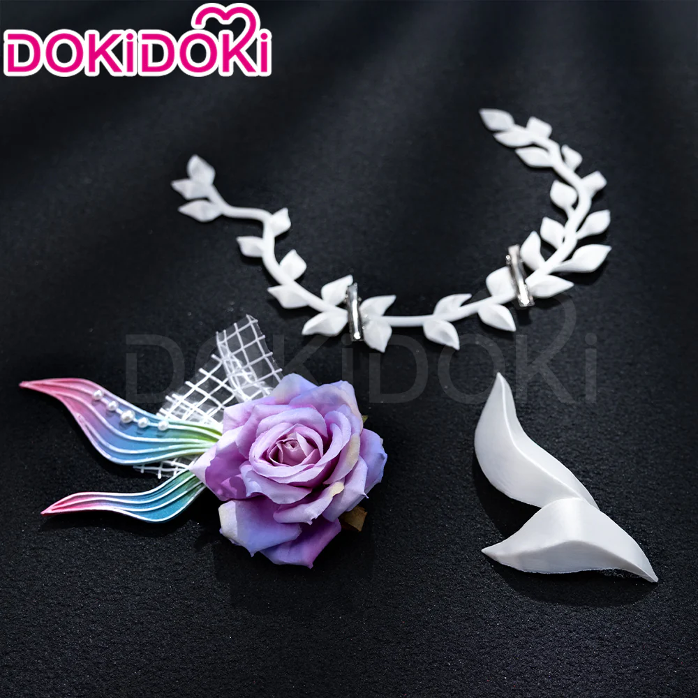 【Partially Ready For Ship】DokiDoki Game Honkai: Star Rail Cosplay Cyrene Wig Short Curly Light Dark Pink Gradient Hair / Head Accessory Set - Image 20