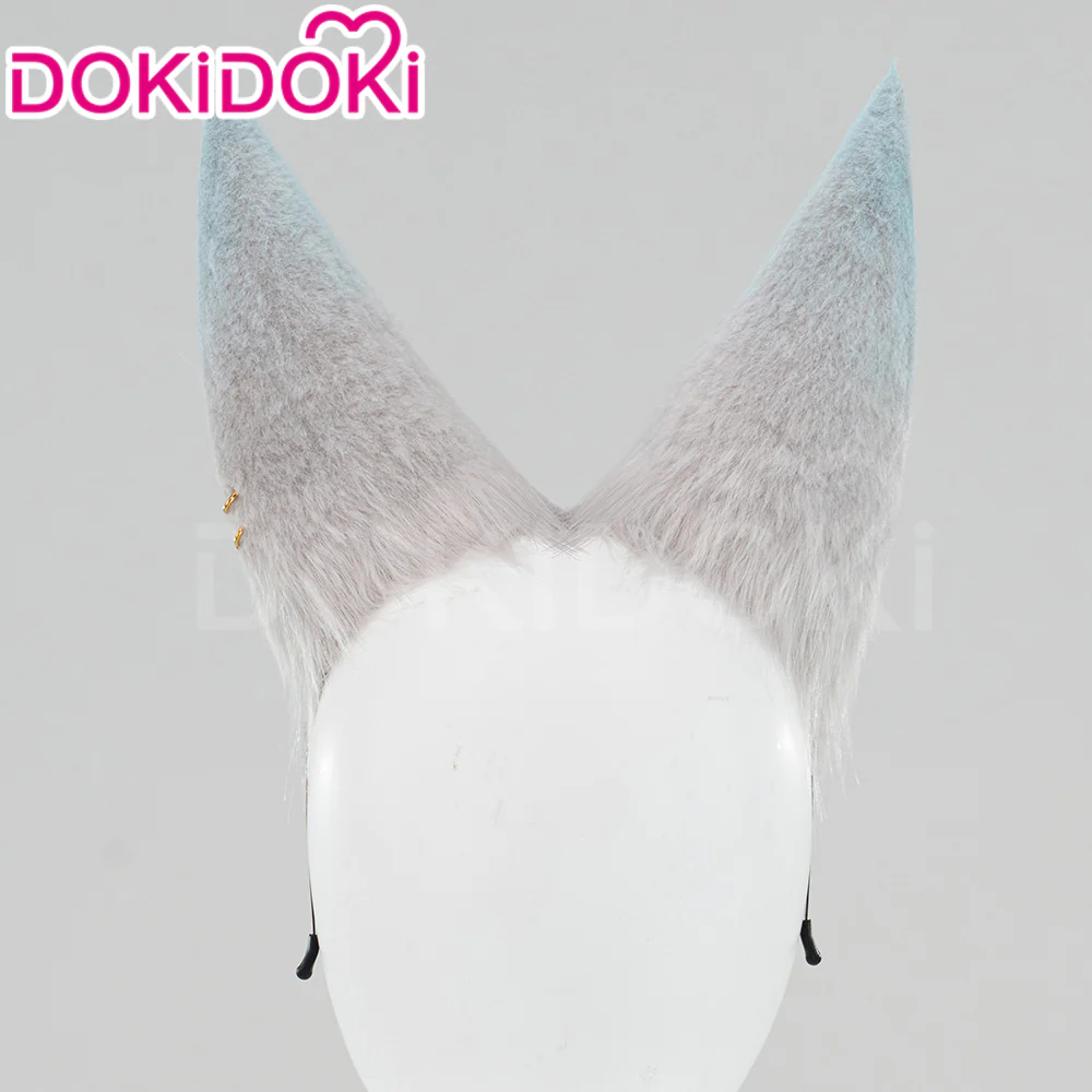 【Ready For Ship】DokiDoki Game Honkai: Star Rail Cosplay Feixiao Wig Long Straight Grey Blue Hair / Tattoo Sticker Fei Xiao - Image 11