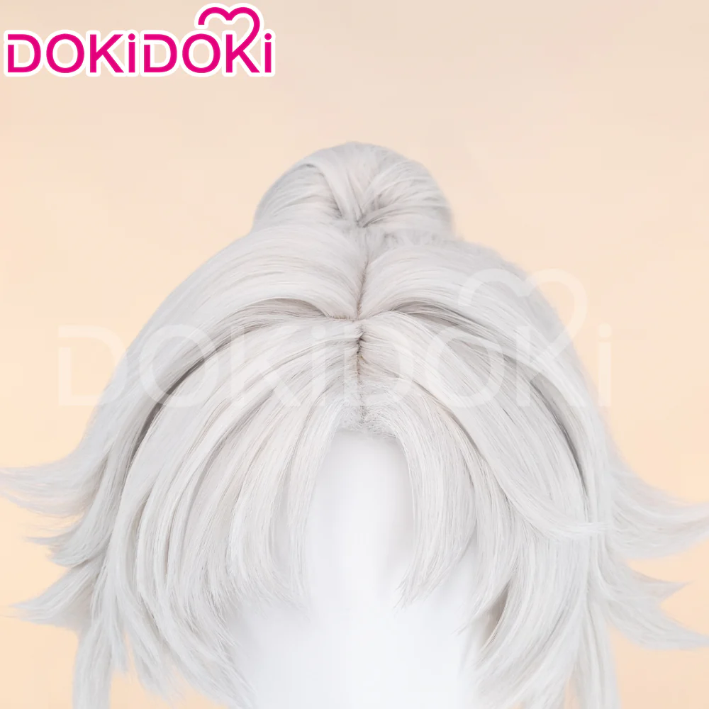 【Ready For Ship】DokiDoki Game Honkai: Star Rail Cosplay Feixiao Wig Long Straight Grey Blue Hair / Tattoo Sticker Fei Xiao - Image 6