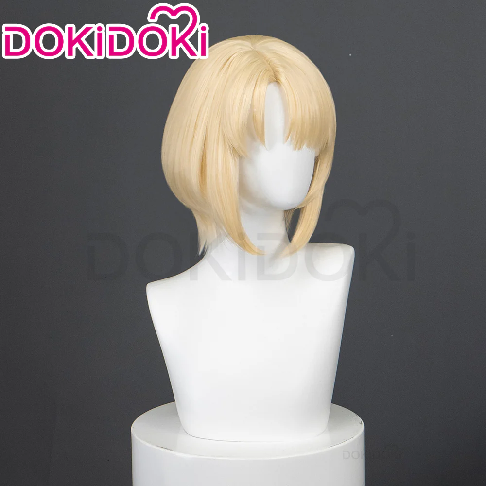 【Ready For Ship】DokiDoki Game Genshin Impact Cosplay Fontaine Freminet Wig Short Grey Brown Straight Hair - Image 2