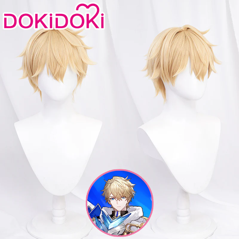 【Ready For Ship】DokiDoki Game Honkai: Star Rail Cosplay Gepard Landau Wig Gold Short