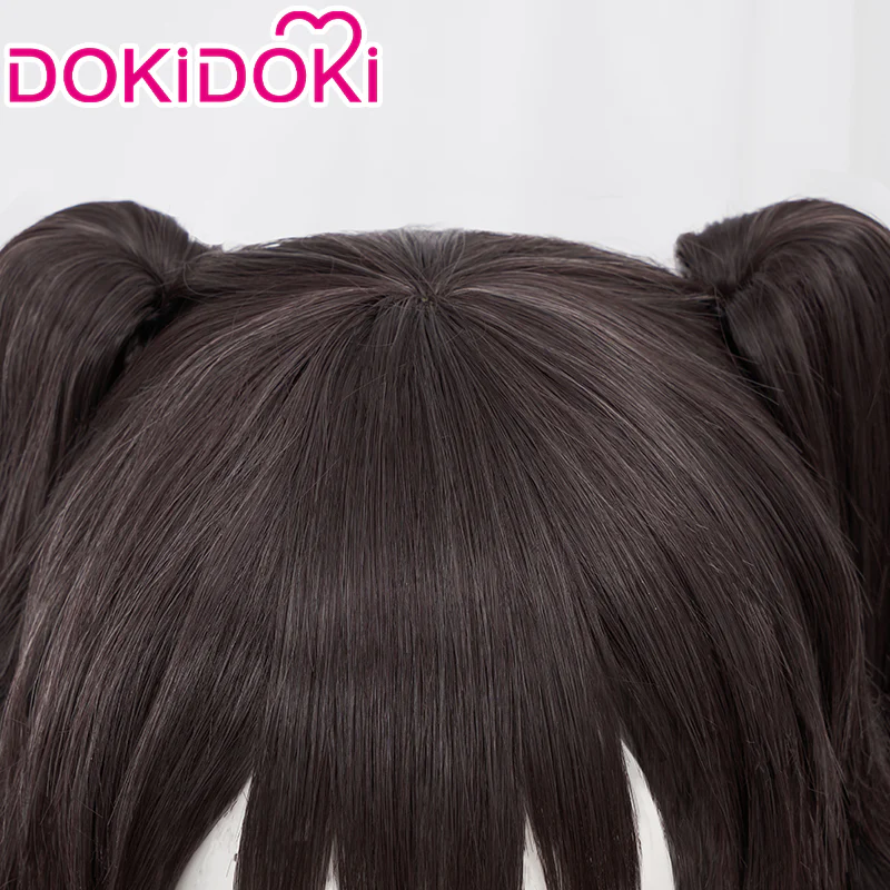 【Ready For Ship】DokiDoki Game Honkai: Star Rail Cosplay Hanabi Wig / Mask / Headwear / Tattoo Long Brown Twin Tail/ Long Straight Red Gradient Hair Cute Miss Sparkle - Image 4
