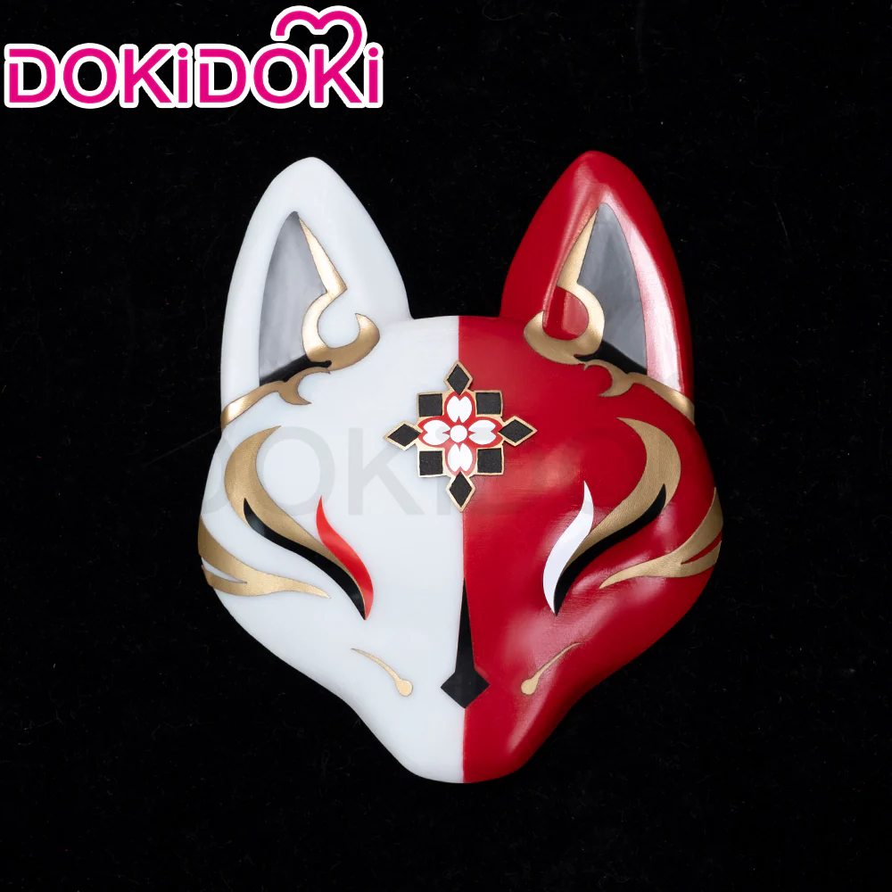【Ready For Ship】DokiDoki Game Honkai: Star Rail Cosplay Hanabi Wig / Mask / Headwear / Tattoo Long Brown Twin Tail/ Long Straight Red Gradient Hair Cute Miss Sparkle - Image 6