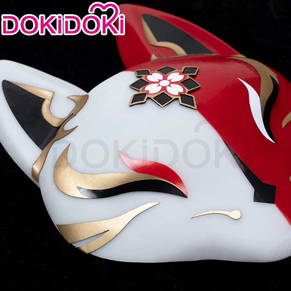 【Ready For Ship】DokiDoki Game Honkai: Star Rail Cosplay Hanabi Wig / Mask / Headwear / Tattoo Long Brown Twin Tail/ Long Straight Red Gradient Hair Cute Miss Sparkle - Image 7