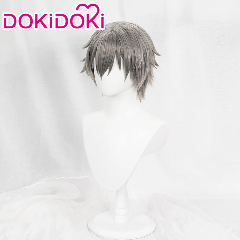 【Ready For Ship】DokiDoki Game Honkai: Star Rail Cosplay Hero Caelus Cosplay Wig Halloween Short Grey Trailblazer - Image 2