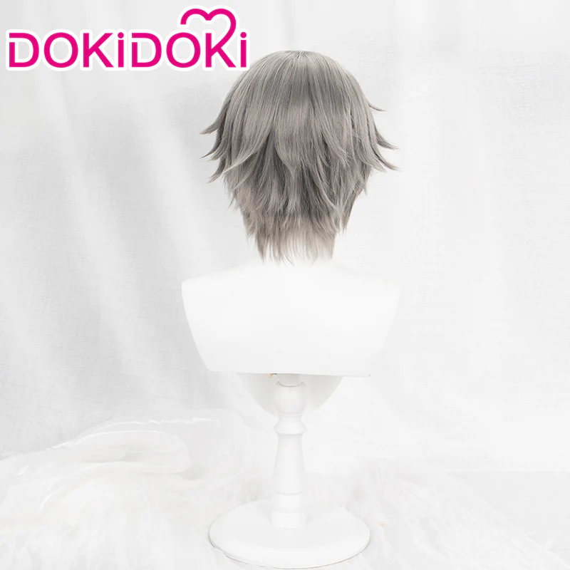【Ready For Ship】DokiDoki Game Honkai: Star Rail Cosplay Hero Caelus Cosplay Wig Halloween Short Grey Trailblazer - Image 3