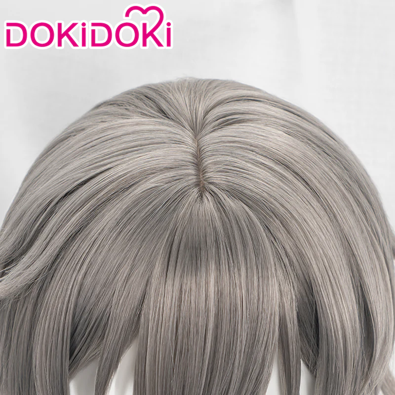 【Ready For Ship】DokiDoki Game Honkai: Star Rail Cosplay Hero Caelus Cosplay Wig Halloween Short Grey Trailblazer - Image 4