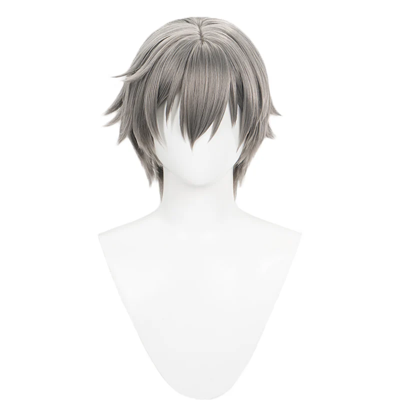【Ready For Ship】DokiDoki Game Honkai: Star Rail Cosplay Hero Caelus Cosplay Wig Halloween Short Grey Trailblazer - Image 5