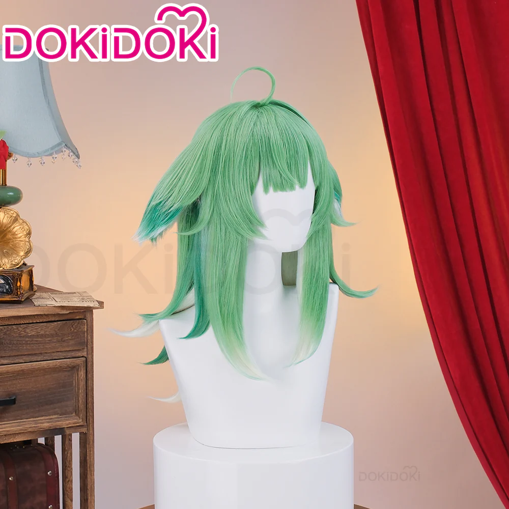 【Ready For Ship】DokiDoki Game Honkai: Star Rail Cosplay Huo Huo Wig Long Straight Green Gradient Hair Huohuo - Image 2