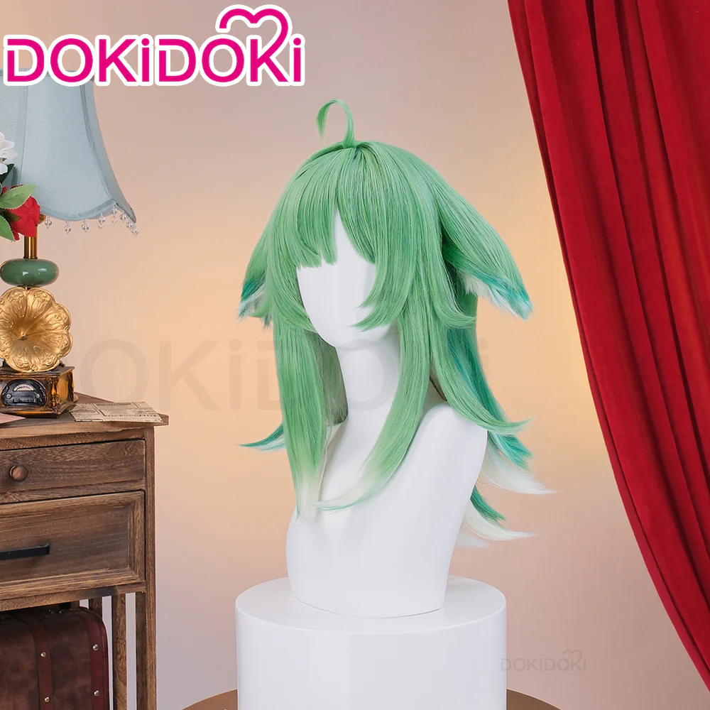 【Ready For Ship】DokiDoki Game Honkai: Star Rail Cosplay Huo Huo Wig Long Straight Green Gradient Hair Huohuo - Image 3