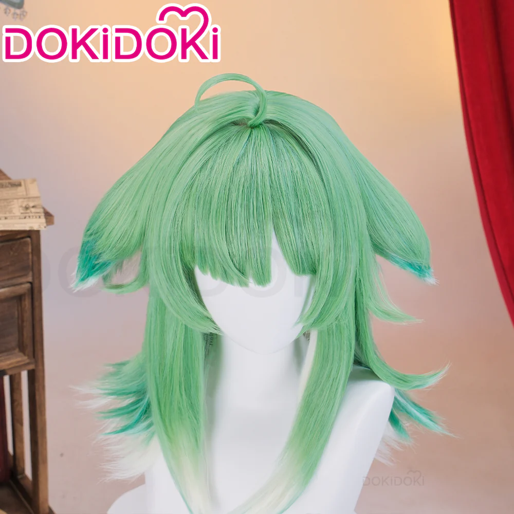 【Ready For Ship】DokiDoki Game Honkai: Star Rail Cosplay Huo Huo Wig Long Straight Green Gradient Hair Huohuo - Image 4