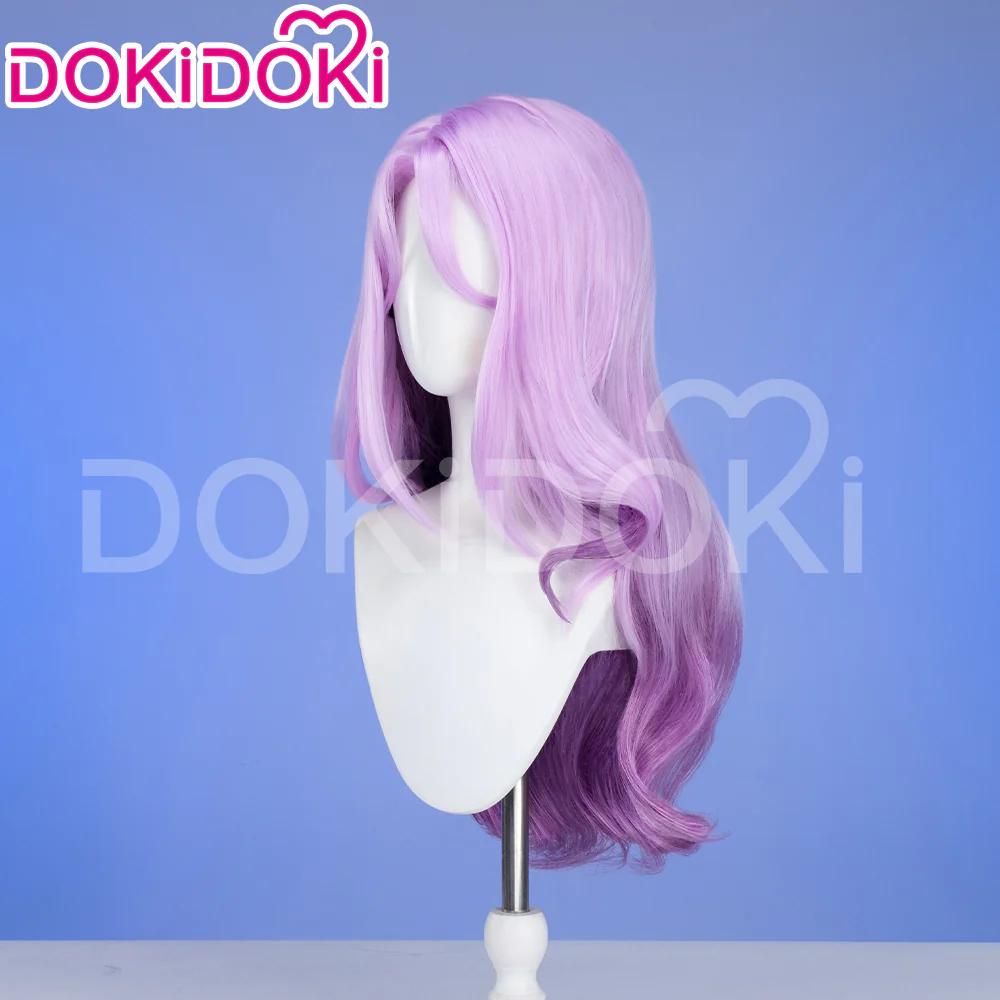【Ready For Ship】DokiDoki Game Honkai: Star Rail Cosplay Jade Wig Long Curly Pink Purple Hair - Image 2