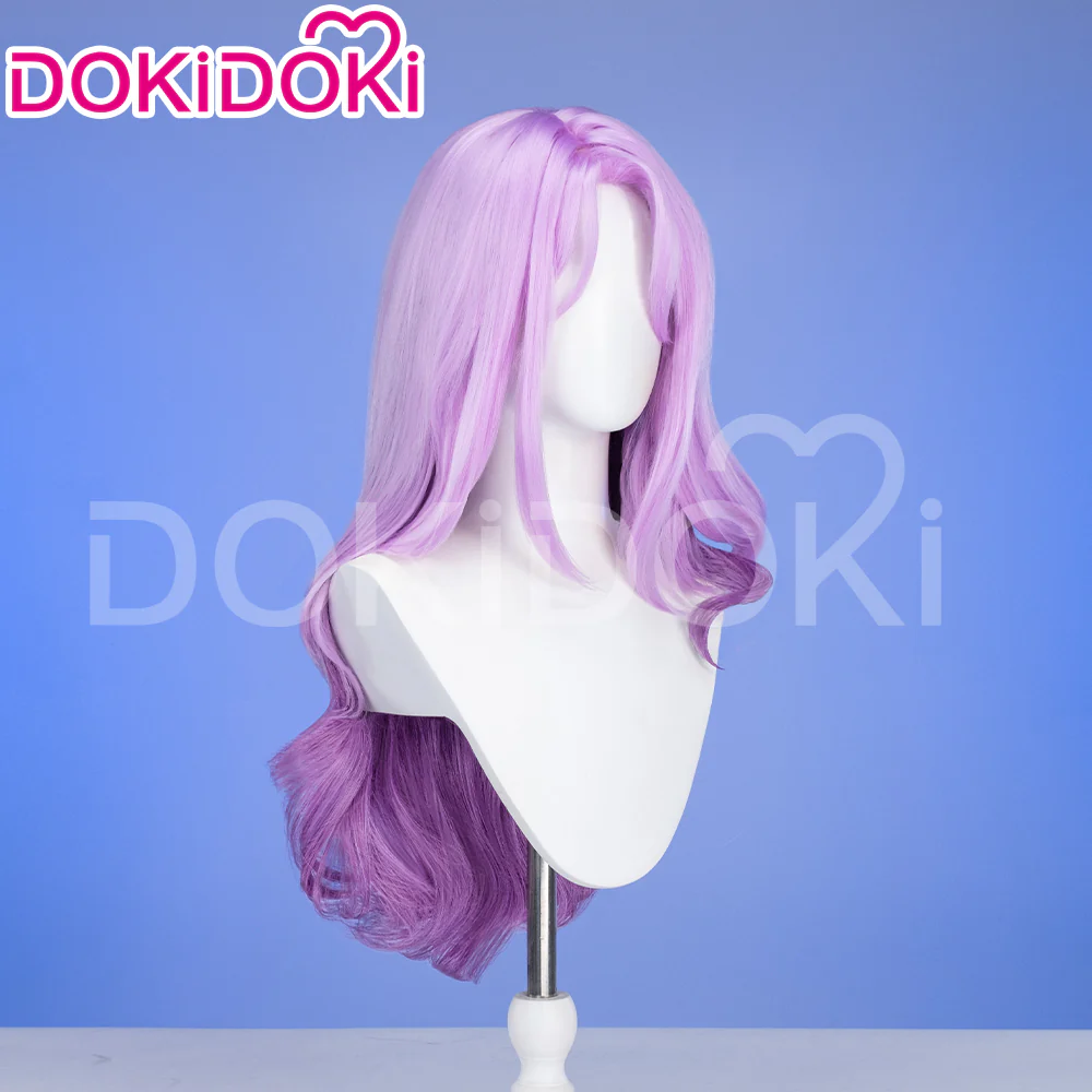 【Ready For Ship】DokiDoki Game Honkai: Star Rail Cosplay Jade Wig Long Curly Pink Purple Hair - Image 3