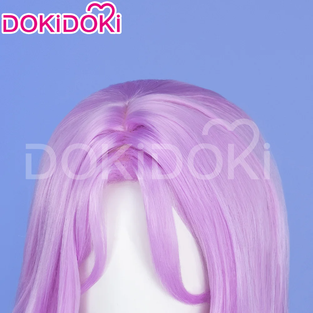 【Ready For Ship】DokiDoki Game Honkai: Star Rail Cosplay Jade Wig Long Curly Pink Purple Hair - Image 4