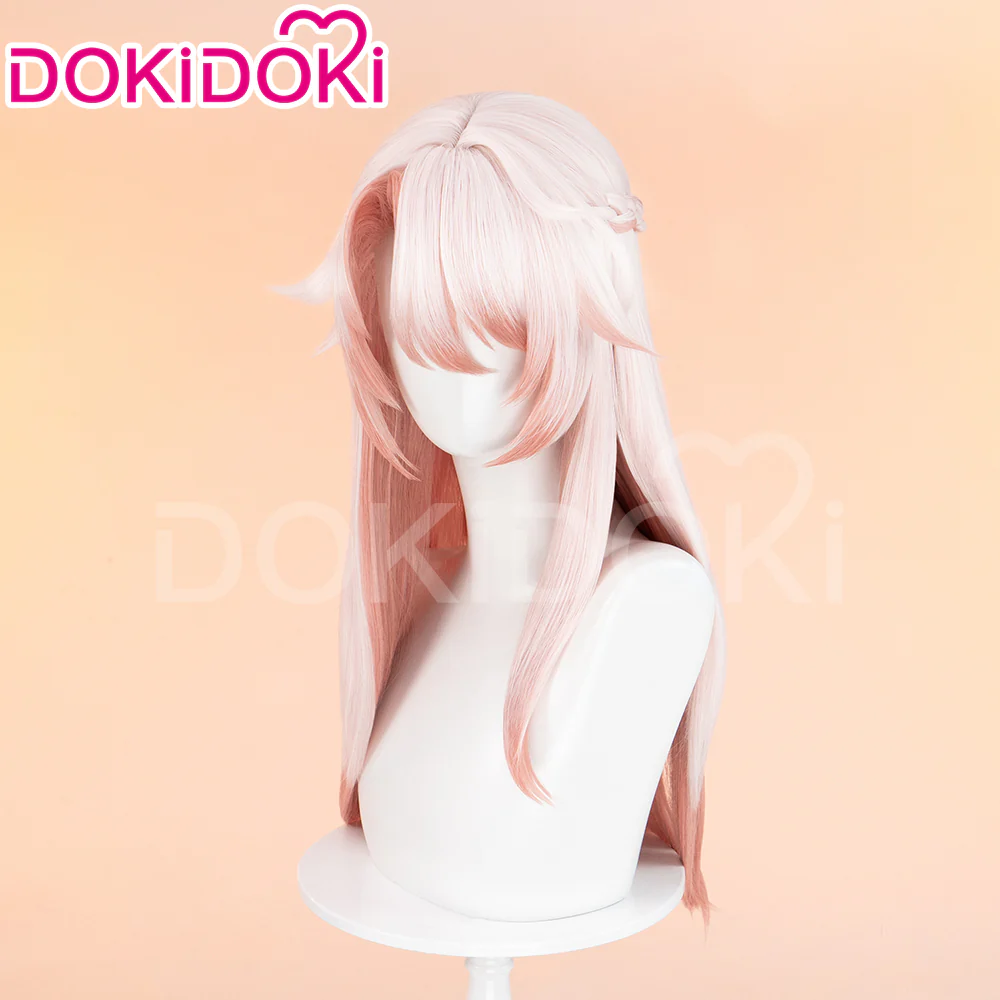 【Ready For Ship】DokiDoki Game Honkai: Star Rail Cosplay Jiaoqiu Wig Long Straight Pink Hair / Ear / Tial Jiao Qiu - Image 3