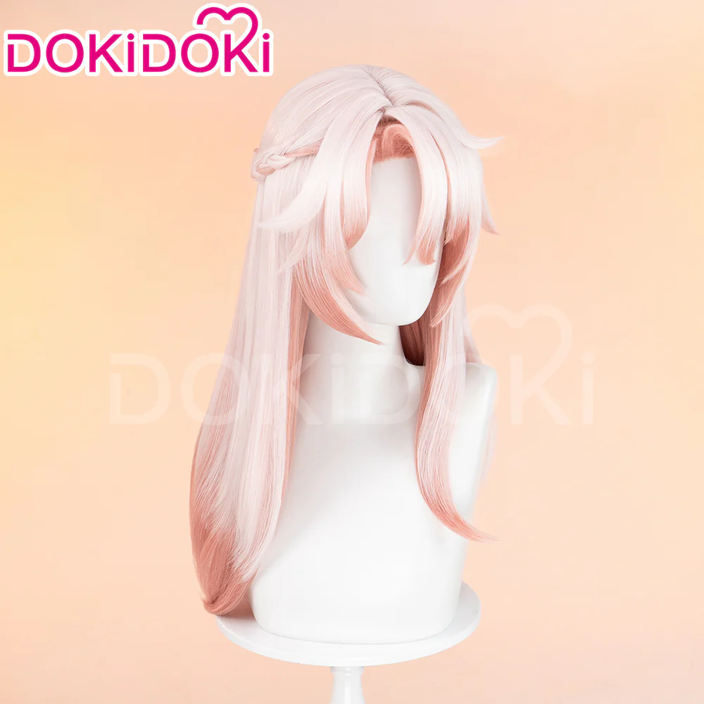 【Ready For Ship】DokiDoki Game Honkai: Star Rail Cosplay Jiaoqiu Wig Long Straight Pink Hair / Ear / Tial Jiao Qiu - Image 4