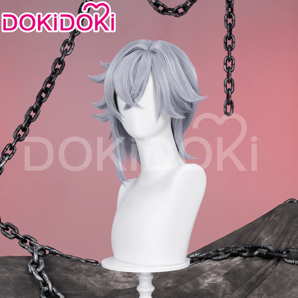 【Ready For Ship】DokiDoki Game Honkai: Star Rail Cosplay Moze Wig Short Straight Grey Hair - Image 2