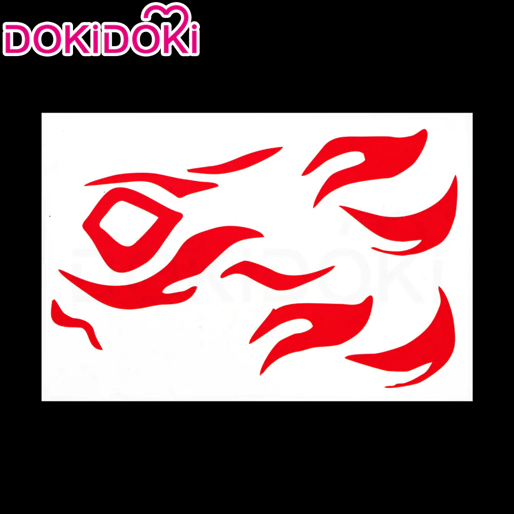 【Ready For Ship】DokiDoki Game Honkai: Star Rail Cosplay Mydei Wig / Tattoo Long Curly Golden Orange Gradient Hair - Image 13