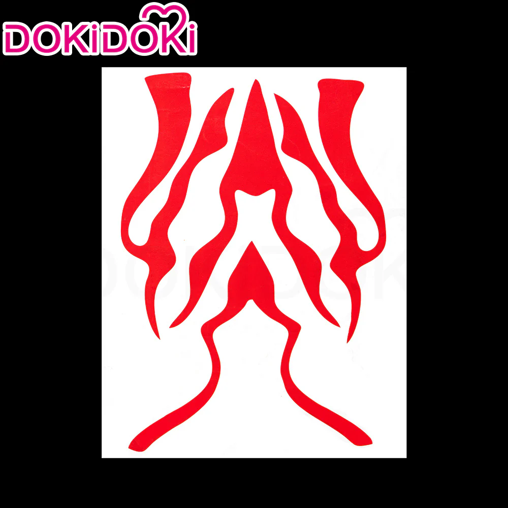 【Ready For Ship】DokiDoki Game Honkai: Star Rail Cosplay Mydei Wig / Tattoo Long Curly Golden Orange Gradient Hair - Image 8
